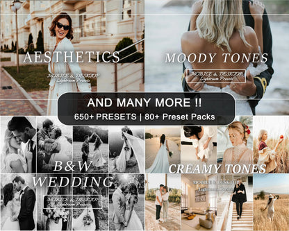 750+ Wedding Presets Bundle